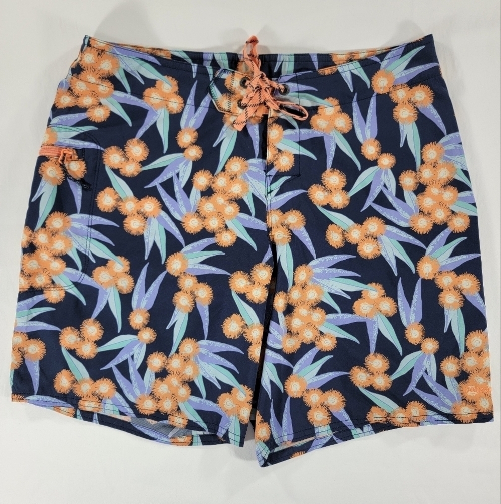 PATAGONIA Stretch Planing Pocket Boardshort Swim Sport Shorts Floral Womens 6 - Picture 1 of 13